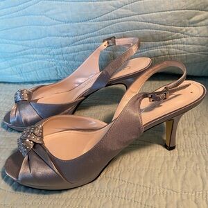 Silver Kitten heels
